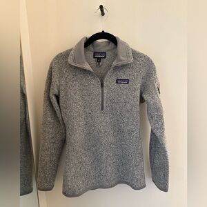 Patagonia Heather Gray Quarter-Zip Fleece